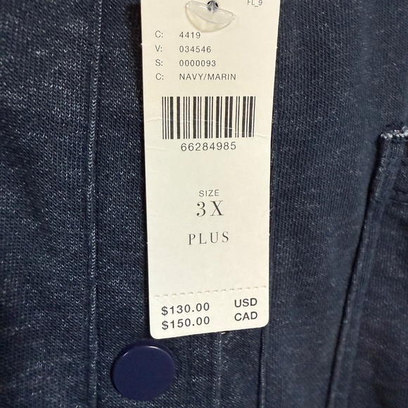 Daily Practice Anthropologie Blue 3X Jumpsuit Jumper Soft Elastic Waist w/Pocket - Picture 8 of 13